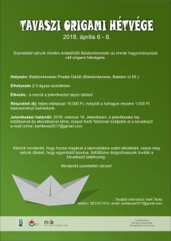Origami hétvége 2018. április 6-8. - Balatonkenese