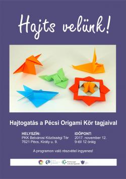 Origami foglalkozás - Pécs 2017.11.12.