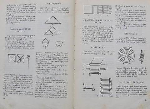 Grätzer József: Sicc. könyvének origamit tartalmazó oldalai
