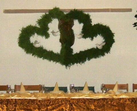 Dekoráció egy lakodalomban